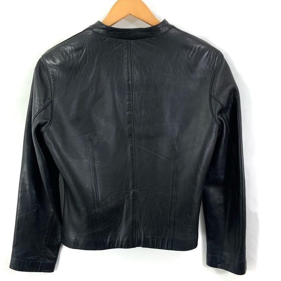LUIS ALVEAR Leather Jacket Black Soft Zip Up Leather Jacket Med - Picture 4 of 8